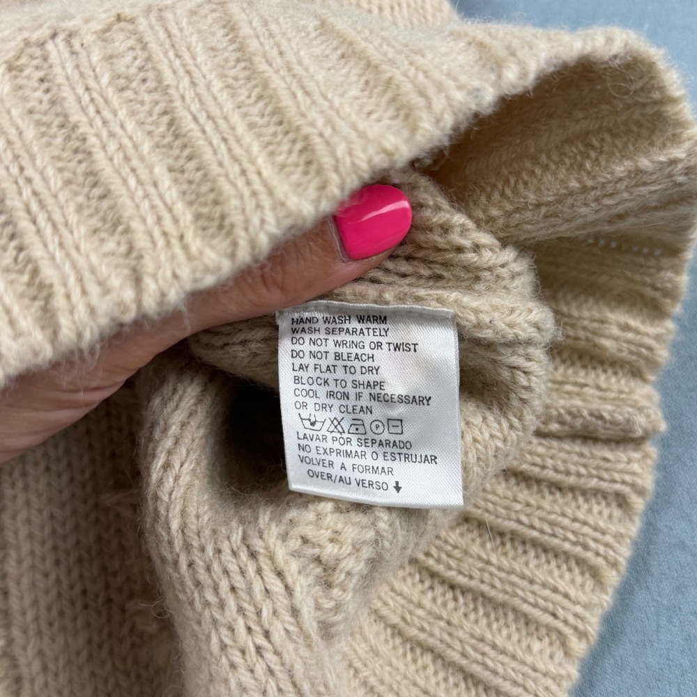 Vintage Liz Claiborne Lizwear Shetland Wool Sweater Vest M Floral Embroidered - Picture 8 of 9